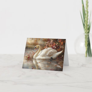 Zwanenpastel Autumn Foliage Painting Kaart