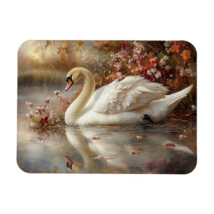 Zwanenpastel Autumn Foliage Painting Magneet