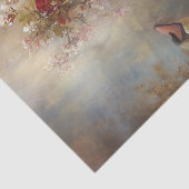 Zwanenpastel herfstbladschilderij Decoupage Tissuepapier (Detail)