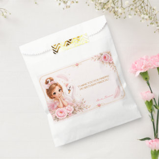 Zwanenprinses Roze Sprookjes Verjaardagsfeestje Bedankzakje