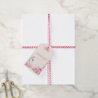 Zwanenprinses Roze Sprookjes Verjaardagsfeestje Cadeaulabel