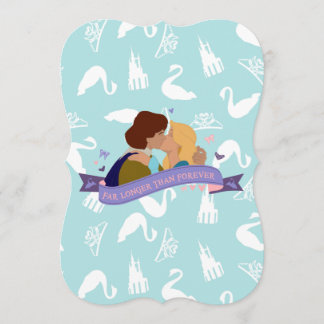 Zwanenprinses verjaardagskaart uitnodigen kaart