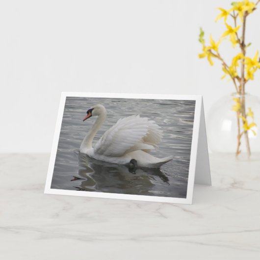 Zwanenvliegen in het meer kaart (Gele Bloem)