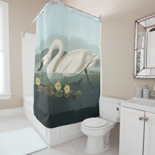 zwanenvogel witwaterzwanen douchegordijn (In situ)