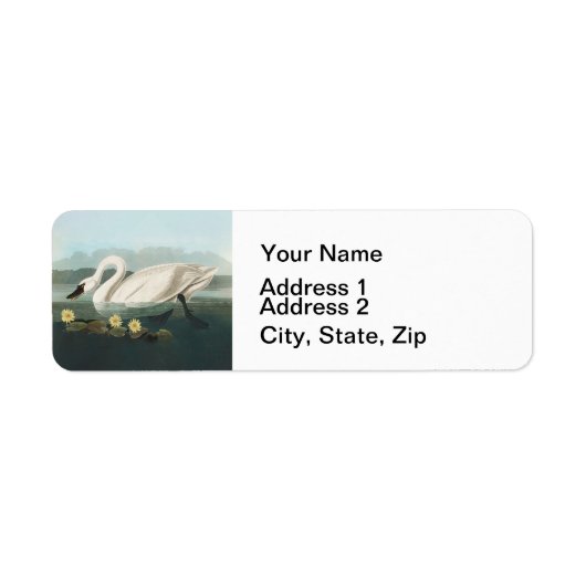 zwanenvogel witwaterzwanen etiket (Voorkant)