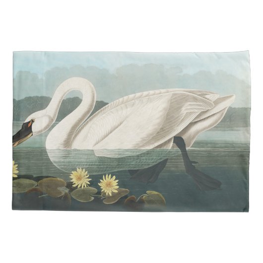 zwanenvogel witwaterzwanen kussensloop (Achterkant)