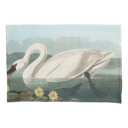 zwanenvogel witwaterzwanen kussensloop (Voorkant)