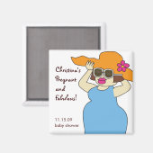 Zwanger en Fabulous Magnet Favors Magneet (Voorkant / Achterkant)