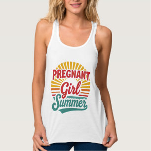 Zwanger Meisje Zomer - Schattige Zwangerschap Tanktop