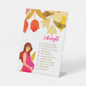 Zwanger Moeder Baby Shower Reclamebord Met Voetstuk (Voorkant)