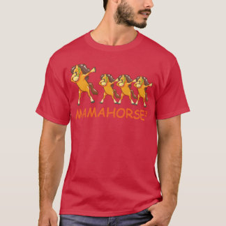 Zwanger moeder drieling paard vrienden t-shirt