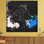 Zwanger paar canvas afdruk (Insitu (Woonkamer))