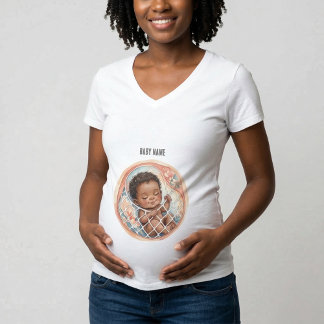 zwanger - Voeg de naam van je baby toe T-shirt