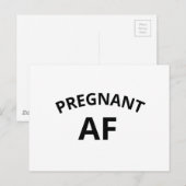 Zwangere AF Aankondigingskaart (Voorkant / Achterkant)
