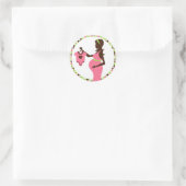 Zwangere Dame en Babykleding Envelop Seals Ronde Sticker (Tas)