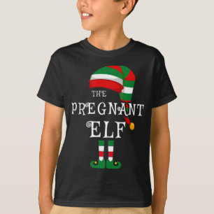 Zwangere Elf Familie Kerstmis Matching Pajamas Xma T-shirt
