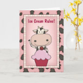 Zwangere Ijsliefhebber Kaart (Gele Bloem)