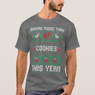 Zwangere kerstbakkerij meer dan koekjes t-shirt