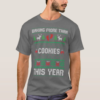 Zwangere kerstbakkerij meer dan koekjes t-shirt