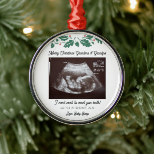 Zwangere kerstboom Decor Ultrasound Familie Metalen Ornament