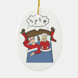 Zwangere kerstornament Silent Nights Blonde Keramisch Ornament