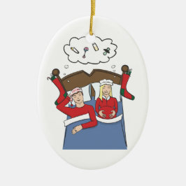 Zwangere kerstornament Silent Nights Blonde Keramisch Ornament