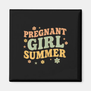 Zwangere meid zomer grappige baby aankondiging gan magneet