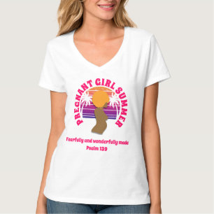 ZWANGERE MEISJE ZOMER Aangepaste Christelijke Moed T-shirt