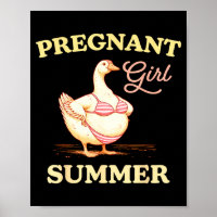 Zwangere meisje zomer grappige baby aankondiging g