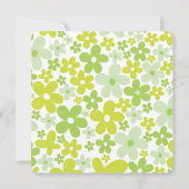 Zwangere moeder en groene dagen neutraal Baby show Kaart (Achterkant)