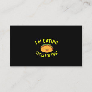 Zwangere moeder kondigt cadeautje aan dat ik Tacos Visitekaartje