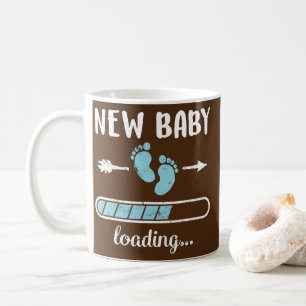 Zwangere moeder nieuwe baby jongen nieuwe vader la koffiemok