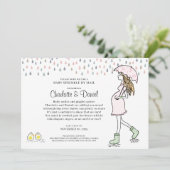 Zwangere moeder onder paraplu-Baby sprinkhaan per Kaart (Staand voorkant)