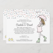 Zwangere moeder onder paraplu-Baby sprinkhaan per Kaart (Voorkant / Achterkant)