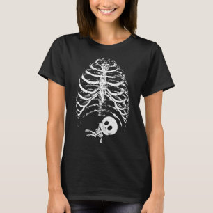 zwangere moeder Skeleton Rib kooi T-shirt