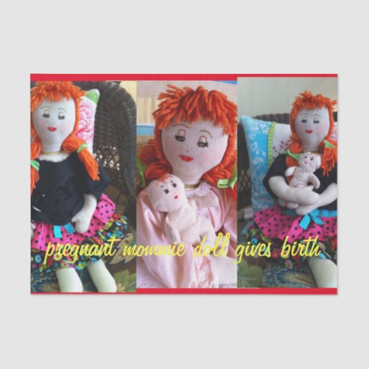 Zwangere Mommie Doll Tissuepapier (Voorkant)