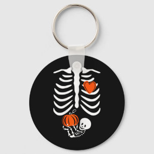 Zwangere Skelet Moeder Halloween Zwangerschap  Sleutelhanger