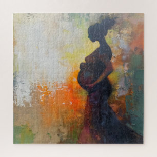 Zwangere Vrouw Abstracte Kunst Legpuzzel