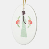 Zwangere vrouw keramisch ornament (Links)