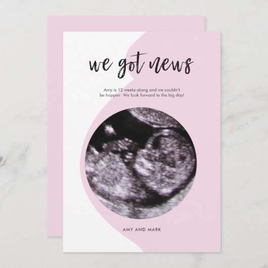 Zwangerschap Aankondiging (Voorkant / Achterkant)