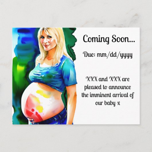 Zwangerschap Aankondiging (Voorkant)