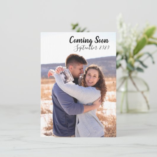 Zwangerschap Aankondiging/Baby shower Uitnodigen Kaart (Staand voorkant)