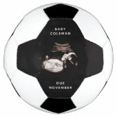 Zwangerschap Aankondiging Baby Sonogram Foto Voetbal (Voorkant)