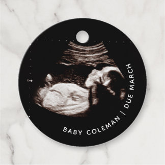 Zwangerschap Aankondiging Baby Sonogram Fotocircul Bedankjes Labels