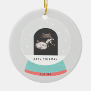 Zwangerschap Aankondiging Baby Sonogram Holiday Keramisch Ornament