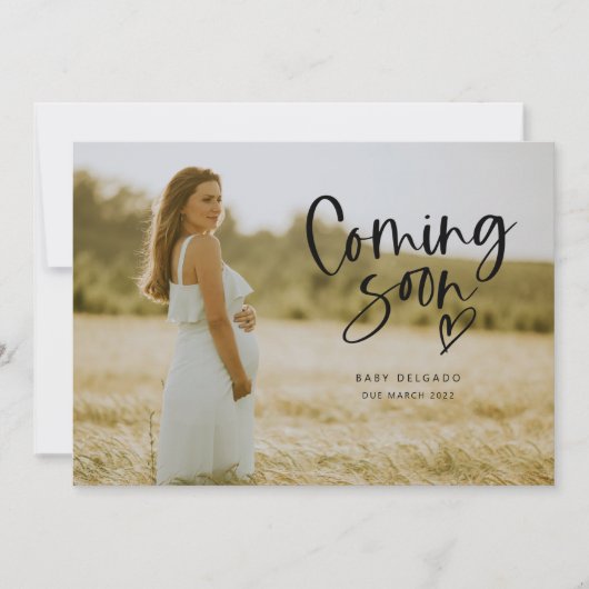 Zwangerschap Aankondiging | Binnenkort binnenkomen (Voorkant)