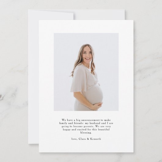 Zwangerschap Aankondiging | Binnenkort drie (Achterkant)