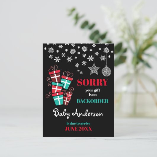 Zwangerschap Aankondiging Briefkaart (Staand voorkant)