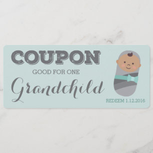 Zwangerschap Aankondiging Coupon Tan Grandchild