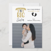 Zwangerschap Aankondiging Foto | Grote zuster (Voorkant)